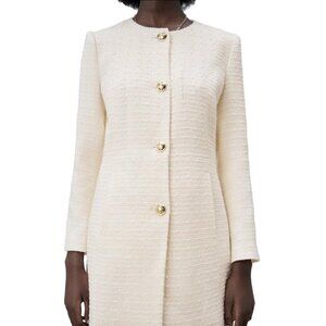 ZARA BLAZER LONG STRUCTURED ECRUE SIZE S | 2321/508